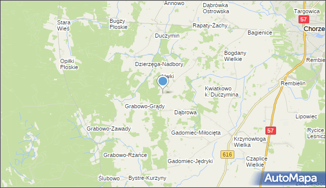 mapa Czarzaste Małe, Czarzaste Małe na mapie Targeo